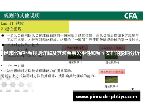 足球比赛补赛规则详解及其对赛事公平性和赛季安排的影响分析